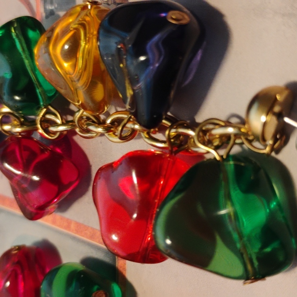 Statement Multicolor Candy Style Pierced Earrings - image 4